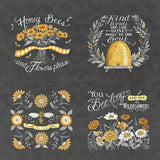 Honey Lavender Charcoal Panels by Deb Strain for Moda Fabrics