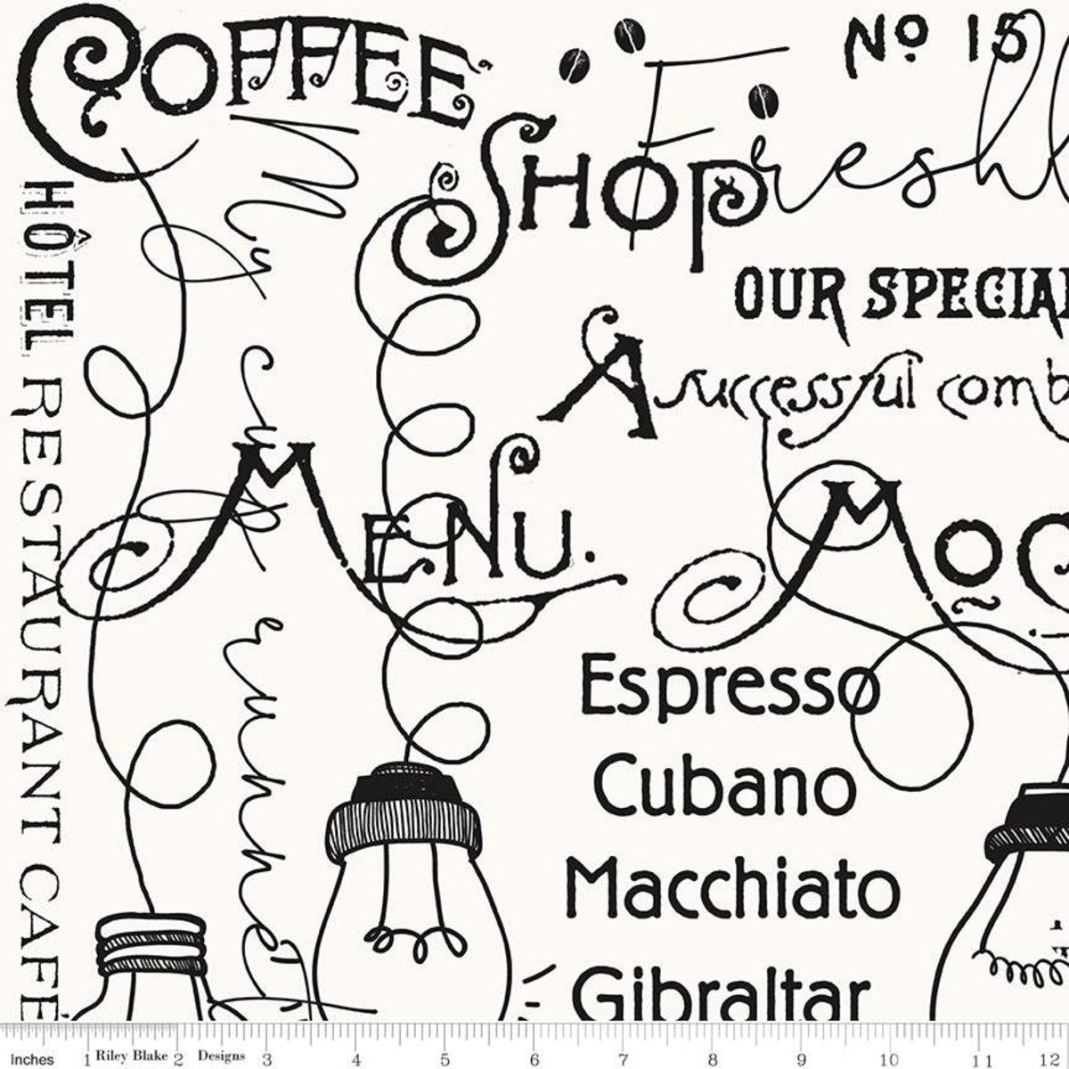 Coffee Chalk Café Blackboard Off White