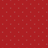 Bee Cross Stitch Barn Red by Lori Holt and Riley Blake Designs