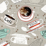 Coffee Chalk Cups Taupe Riley Blake Designs