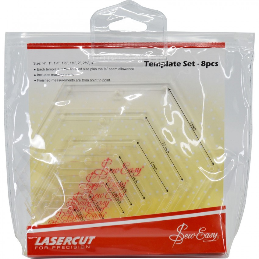 Sew Easy Hexagon Template Set Beans and Stitches
