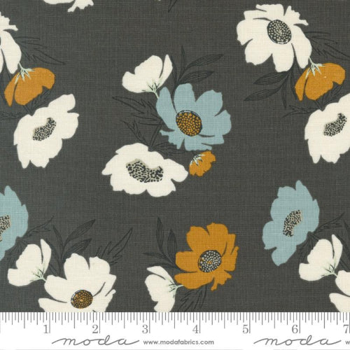 Woodland Wildflowers Soot Bold Bloom Florals By Fancy That Design House For Moda Fabrics