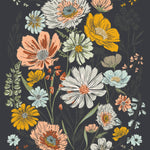Woodland Wildflowers Charcoal Panel 36" x 44" By Fancy That Design House For Moda Fabrics