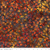 Batiks Wildflowers Autumn Leaves by RBD
