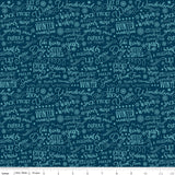 A Perfect Winter Text Navy by Lori Whitock