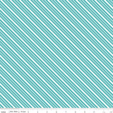 A Perfect Winter Stripes Blue by Lori Whitock
