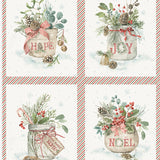 Holiday Spirit Season's Greetings Pillow Panel by Lisa Audit