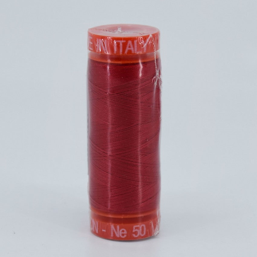 50wt Aurifil 100% Cotton Mako Thread Red #2250