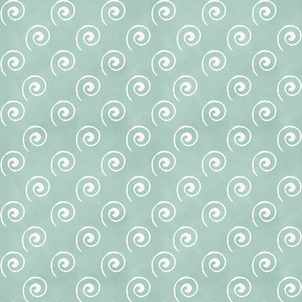Coffee Chalk Steam Swirl Aqua for Riley Blake Designs