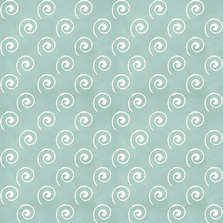 Coffee Chalk Steam Swirl Aqua for Riley Blake Designs