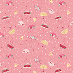 Singing In The Rain Umbrellas Pink by Beverly McCullough for Riley Blake Designs