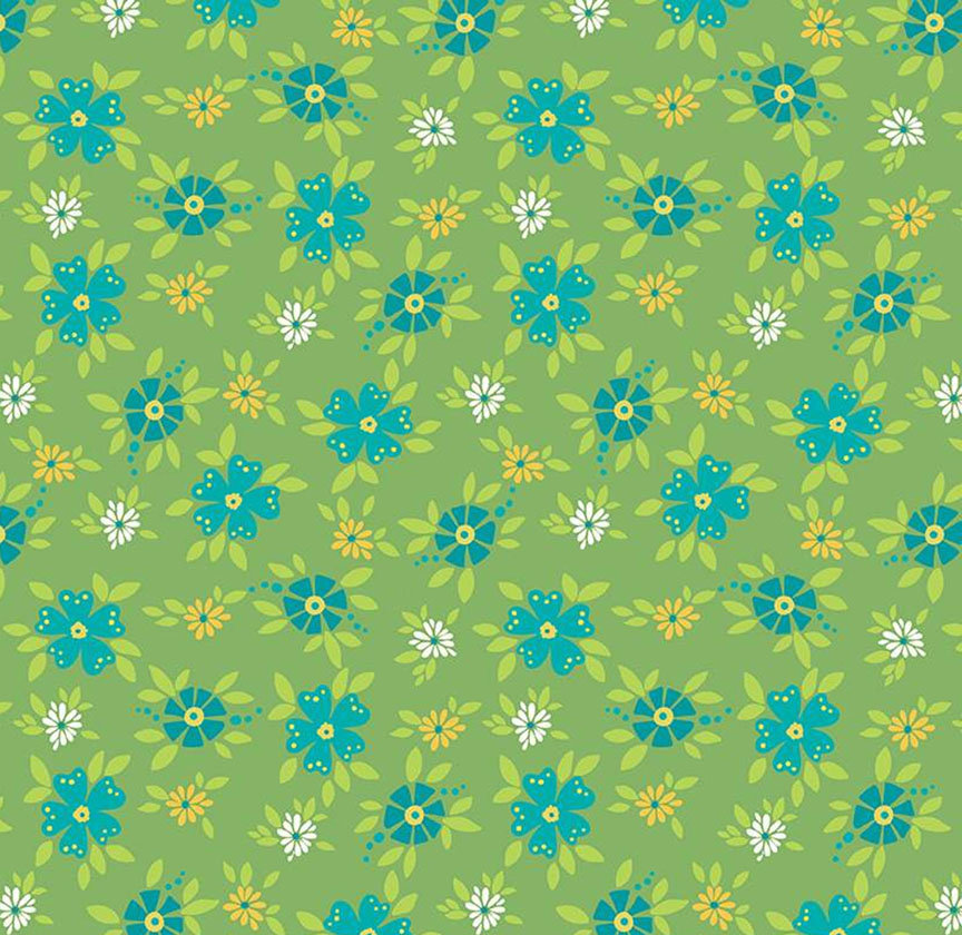 Shades of Summer Floral Green by Heather Peterson for Riley Blake Designs