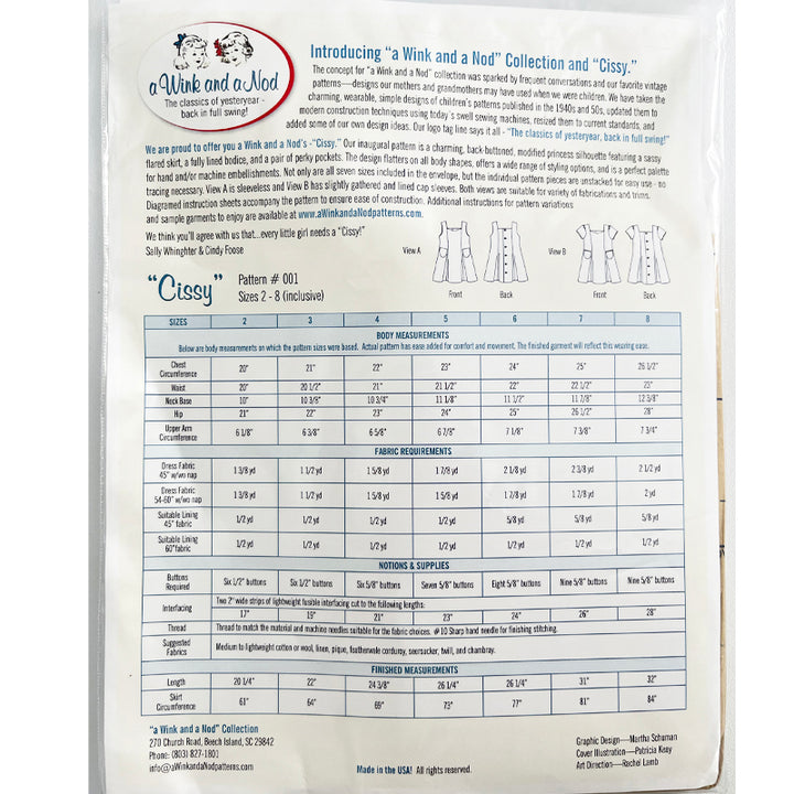 Cissy Child's Dress Pattern