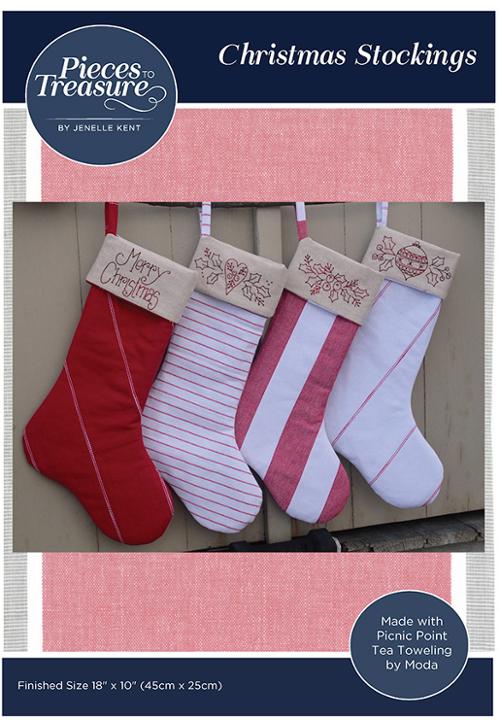 Christmas Stitchery Stockings Pattern by Jenelle Kent Pieces To Treasure Patterns