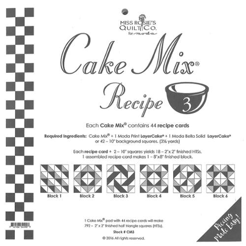Cake Mix Recipe 3 By Miss Rosie‘s Quilt CO Moda