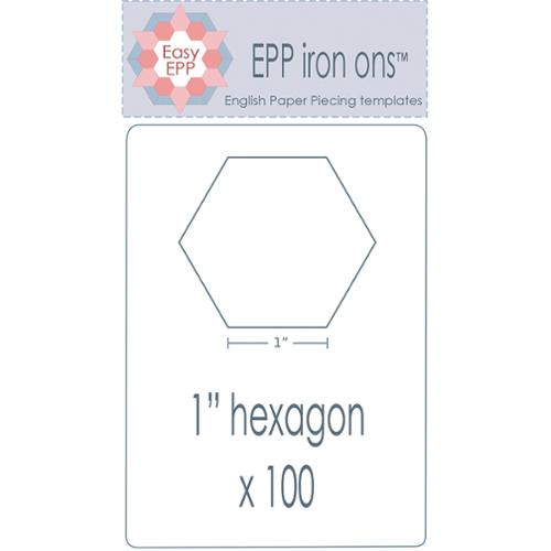 1" EPP Iron On Hexagons 100 Pack Hugs 'N Kisses Moda