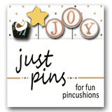 J is for Joy handmade Button Pin